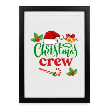 Équipage de Noël - Affiche encadrée (27 × 37 cm) - noir - Devant