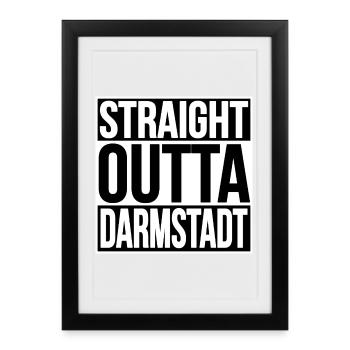 Tout droit sorti de Darmstadt - Affiche encadrée (27 × 37 cm) - noir - Devant