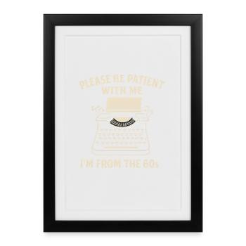 Drôle Vintage des années 60 T-Shirt Cadeau d’anniversaire - Affiche encadrée (27 × 37 cm) - noir - Devant