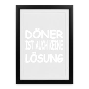 Kebab - Affiche encadrée (27 × 37 cm) - noir - Devant