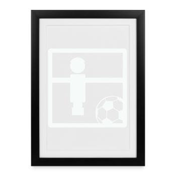 Fußball Soccer Kicker - Framed poster (27 × 37 cm) - black - Front