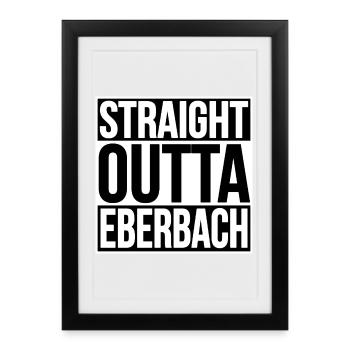 Slogan Typo Eberbach - Framed poster (27 × 37 cm) - black - Front