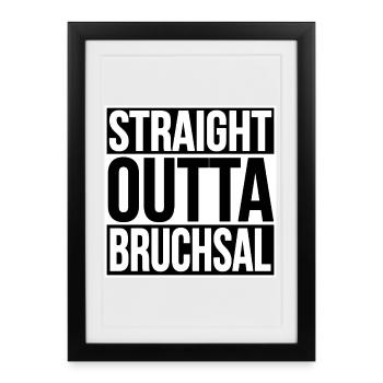 TOUT DROIT SORTI DE BRUCHSAL - Affiche encadrée (27 × 37 cm) - noir - Devant