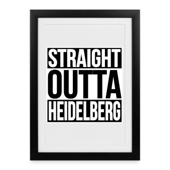 Tout droit sorti de Heidelberg - Affiche encadrée (27 × 37 cm) - noir - Devant