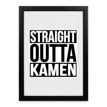 Straight Outta Kamen Parody - Framed poster (27 × 37 cm) - black - Front