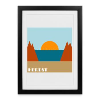 Automne - Affiche encadrée (27 × 37 cm) - noir - Devant