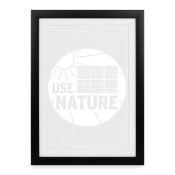 USE NATURE - Framed poster (27 × 37 cm) - black - Front
