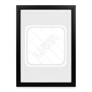 Luisa as a first name - Framed poster (27 × 37 cm) - black - Front