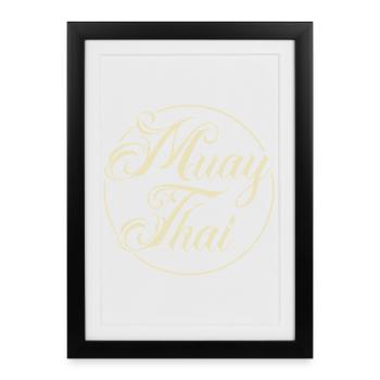 Muay thaï - Affiche encadrée (27 × 37 cm) - noir - Devant