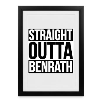 Directement de Benrath - Affiche encadrée (27 × 37 cm) - noir - Devant