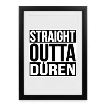 Directement de Düren - Affiche encadrée (27 × 37 cm) - noir - Devant