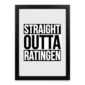 DIRECTEMENT SORTI DE Ratingen - Affiche encadrée (27 × 37 cm) - noir - Devant