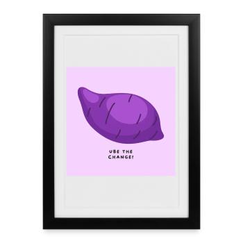 Pratiquez le changement - Affiche encadrée (27 × 37 cm) - noir - Devant