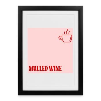 Chope à vin chaud - Affiche encadrée (27 × 37 cm) - noir - Devant