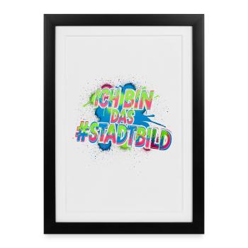 Urban_Graffiti_T-shirt - Framed poster (27 × 37 cm) - black - Front