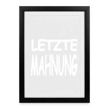 Warning - Framed poster (27 × 37 cm) - black - Front