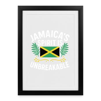 Jamaica's Spirit Unbreakable, Jamaica  - Framed poster (27 × 37 cm) - black - Front