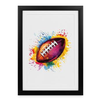Football - Affiche encadrée (27 × 37 cm) - noir - Devant