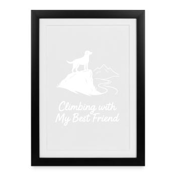 Klettern mit meiner besten Freundin - Gerahmtes Poster (27 × 37 cm) - Schwarz - Vorne