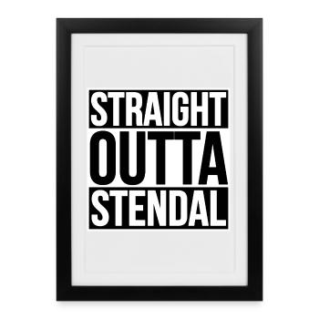 Straight Outta Stendal - Framed poster (27 × 37 cm) - black - Front