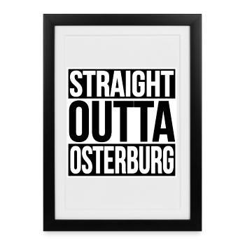 Directement d’Osterburg - Affiche encadrée (27 × 37 cm) - noir - Devant