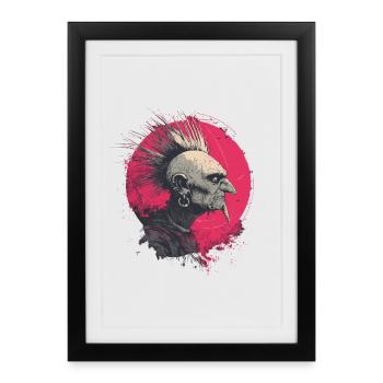Old Punk – Rebellion knows no age - Framed poster (27 × 37 cm) - black - Front