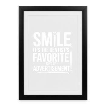 Gear Driven Smile Dental Specialist  - Framed poster (27 × 37 cm) - black - Front