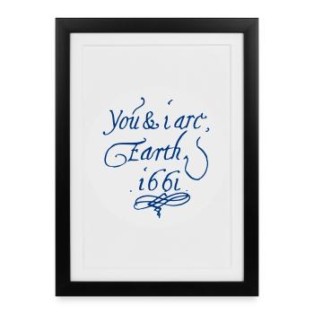 You & I are Earth 1661 - Framed poster (27 × 37 cm) - black - Front