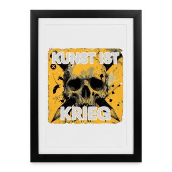 Art is War – Skulls & Pencils - Framed poster (27 × 37 cm) - black - Front