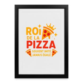 King of pizza crowned - Framed poster (27 × 37 cm) - black - Front