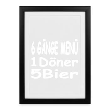 Bier - Gerahmtes Poster (27 × 37 cm) - Schwarz - Vorne