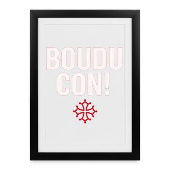 Damn idiot! - Framed poster (27 × 37 cm) - black - Front