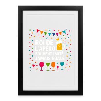 King of the aperitif never equalled - Framed poster (27 × 37 cm) - black - Front