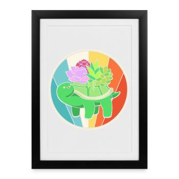 Cactus Plant Cacti - Framed poster (27 × 37 cm) - black - Front