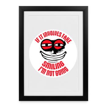 S’il s’agit d’un faux sourire, je ne vais pas le dire - Affiche encadrée (27 × 37 cm) - noir - Devant