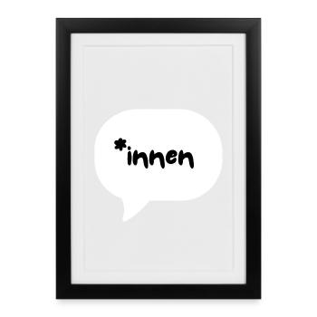 *dedans - Affiche encadrée (27 × 37 cm) - noir - Devant