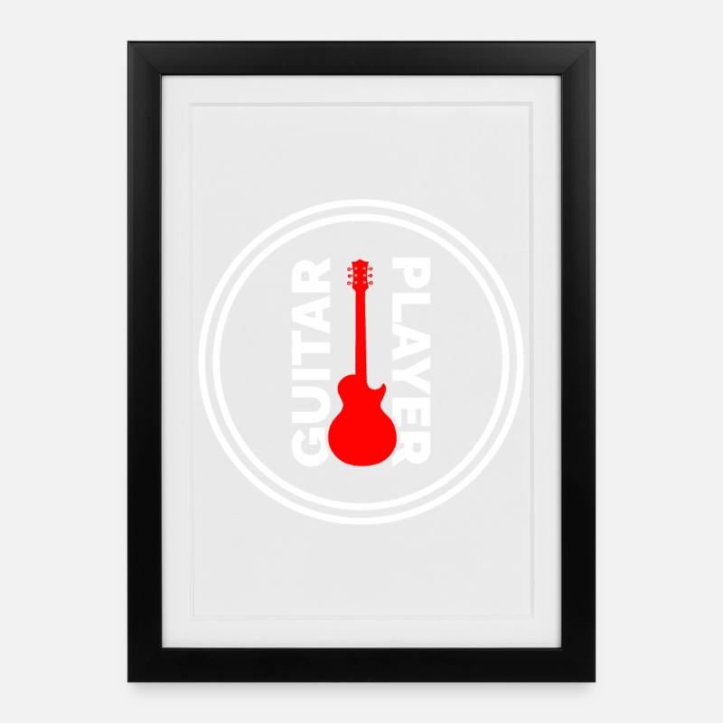 Guitar player - Framed poster (27 × 37 cm) - black