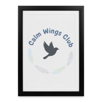 Ailes de la sérénité - Affiche encadrée (27 × 37 cm) - noir - Devant