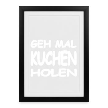 Gâteau - Affiche encadrée (27 × 37 cm) - noir - Devant