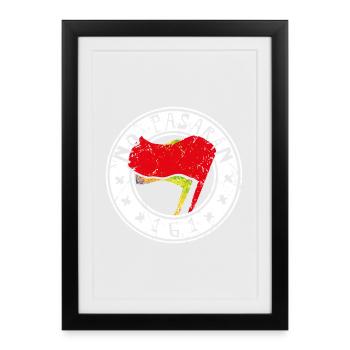 Non Pasaran 161 - Affiche encadrée (27 × 37 cm) - noir - Devant