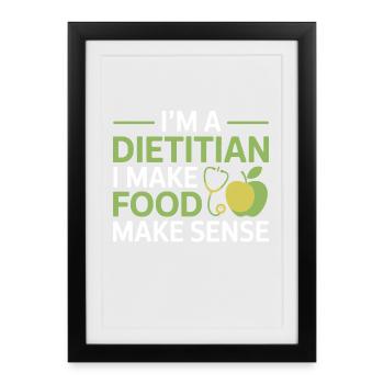 Registered Dietitian Nutrition Simplify Profession - Framed poster (27 × 37 cm) - black - Front