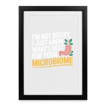 Diététicienne professionnelle experte en microbiome - Affiche encadrée (27 × 37 cm) - noir - Devant