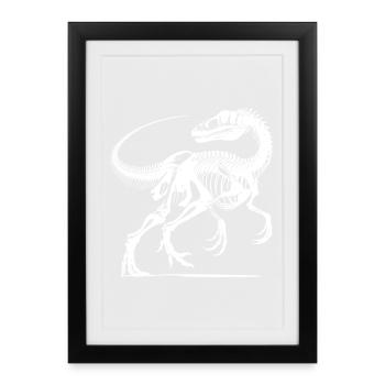 Dinosaurs - I was cool before there were fossils - Framed poster (27 × 37 cm) - black - Front