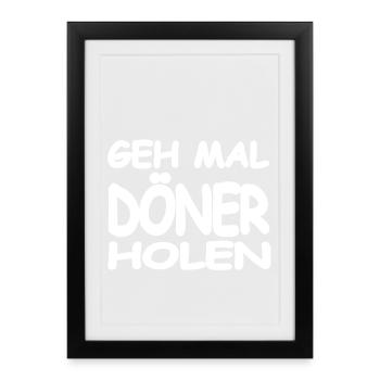 Döner - Gerahmtes Poster (27 × 37 cm) - Schwarz - Vorne