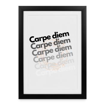carpe diem - Affiche encadrée (27 × 37 cm) - noir - Devant