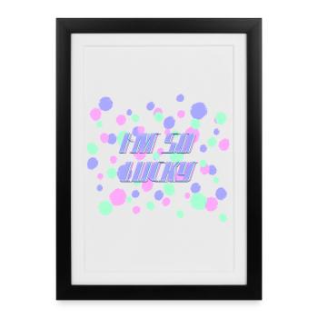 Je suis si heureux - Affiche encadrée (27 × 37 cm) - noir - Devant