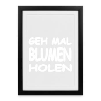 Flowers - Framed poster (27 × 37 cm) - black - Front
