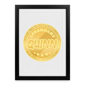 QUINN - Affiche encadrée (27 × 37 cm) - noir - Devant