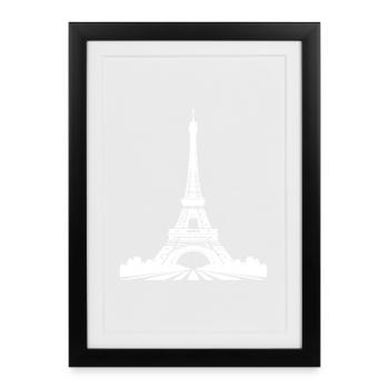Eiffel Tower - The Soul of Paris – Steel Shadows - Framed poster (27 × 37 cm) - black - Front