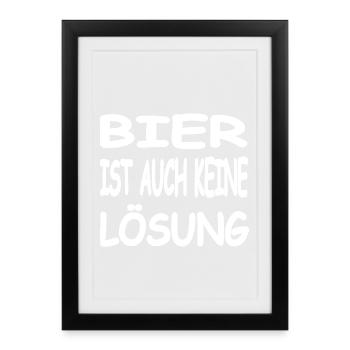 Bière - Affiche encadrée (27 × 37 cm) - noir - Devant